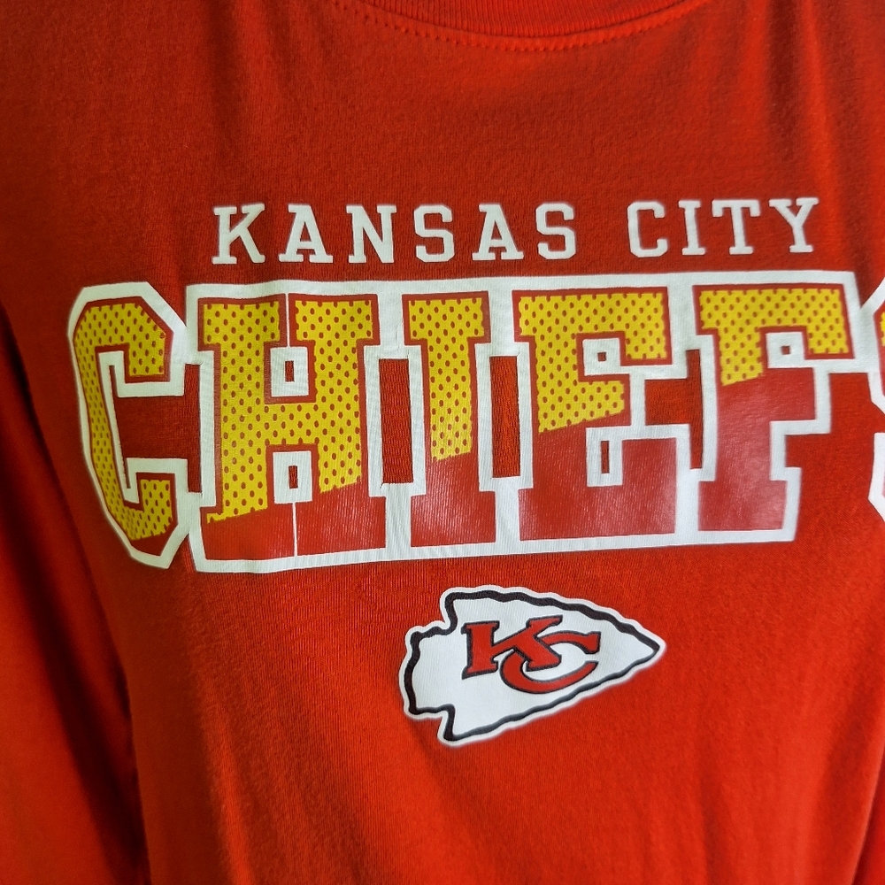NFL Kids Kansas City Chiefs Long Sleeve Red Tee Size 14/16